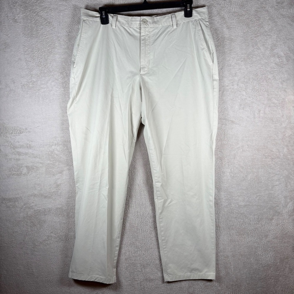 Vineyard Vines On-The-Go Pant Performance Straight Fit Men 38x30 Stone Beige OTG